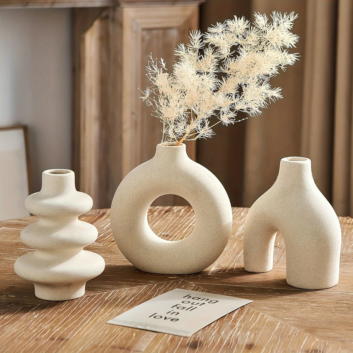 Bohemian Ceramic Vase Set for Home Decor