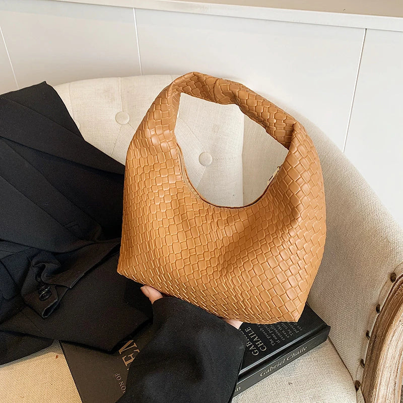 Soft PU Leather Hobo Bag with Top Handle