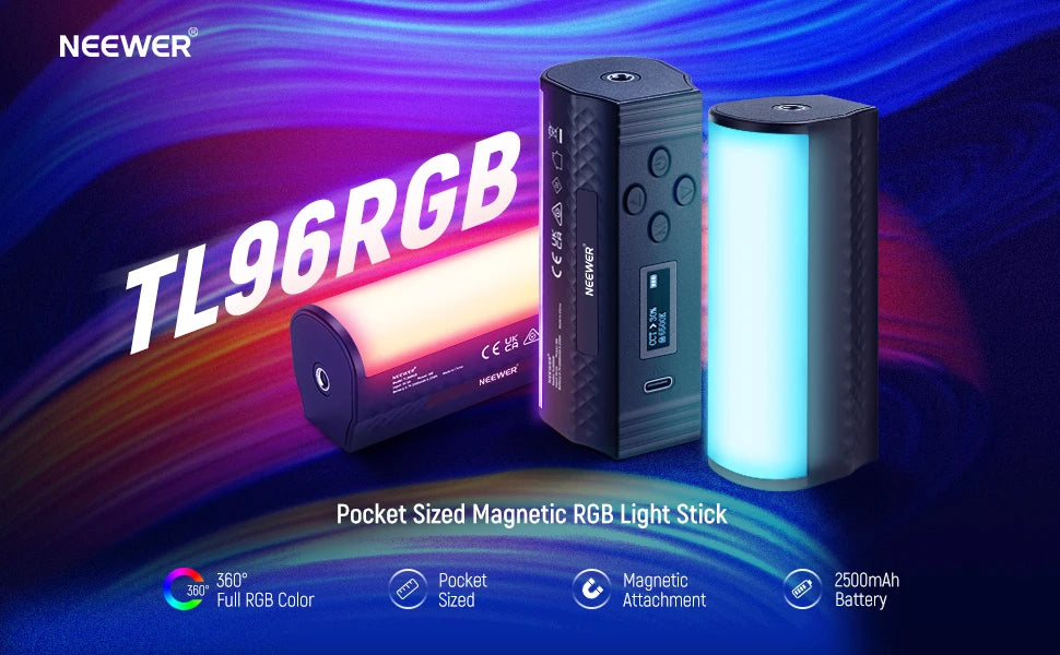 Magnetic Handheld RGB Light Wand for Photography & Video