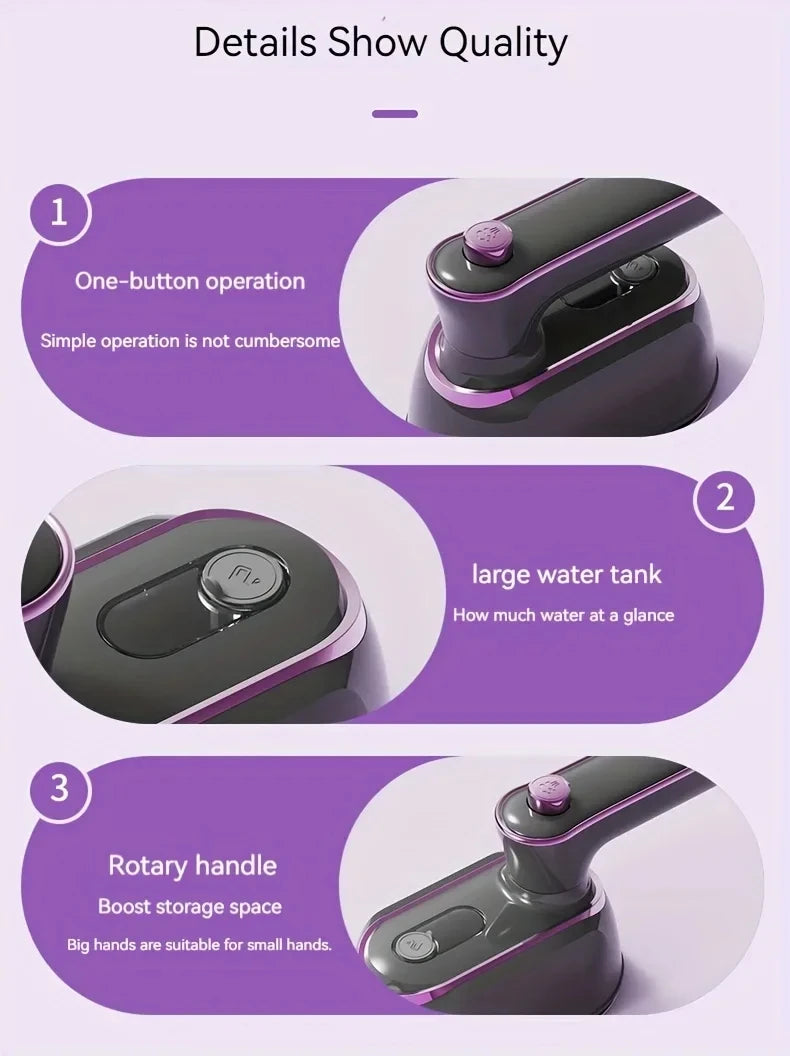 Portable Foldable Steam Iron for Travel & Home
