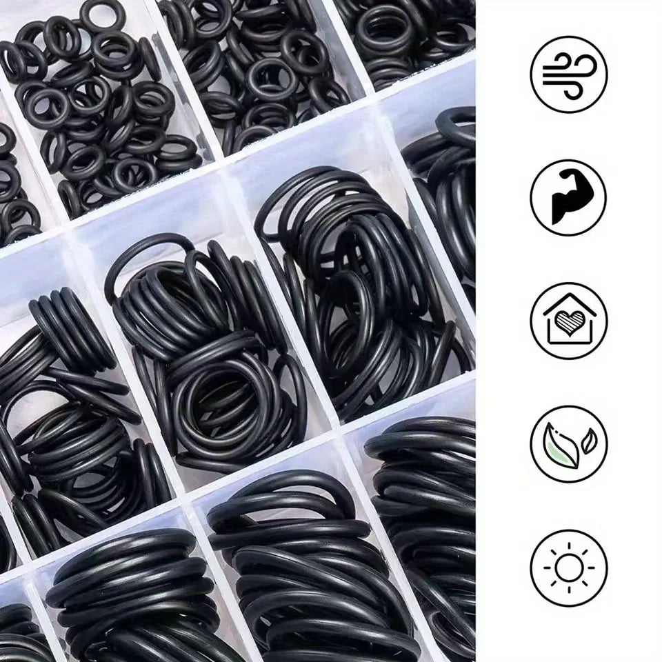 225-Piece O-Ring Assortment Kit for Automotive and Mechanical Repairs