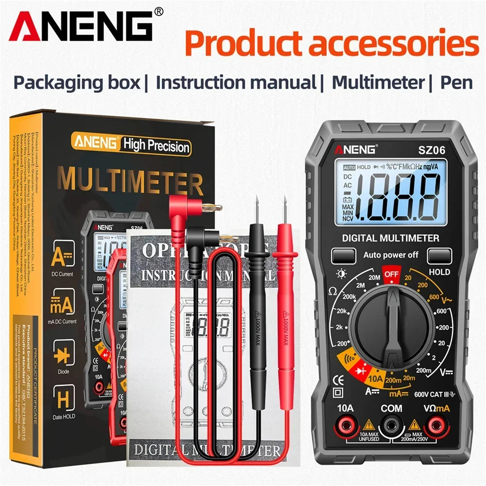Compact Digital Multimeter with 2000-Count Accuracy for Home and Electrical Work