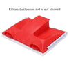 A red paint edger tool with white grips is shown, indicating that an external extension rod is not allowed.