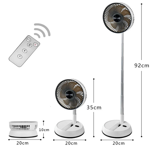 Portable Rechargeable Standing Fan with Remote Control