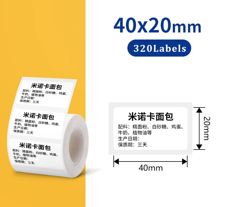 Self-Adhesive Thermal Label Rolls for Mini Printers