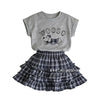 Kids' Summer T-Shirt and Ruffle Skirt Set