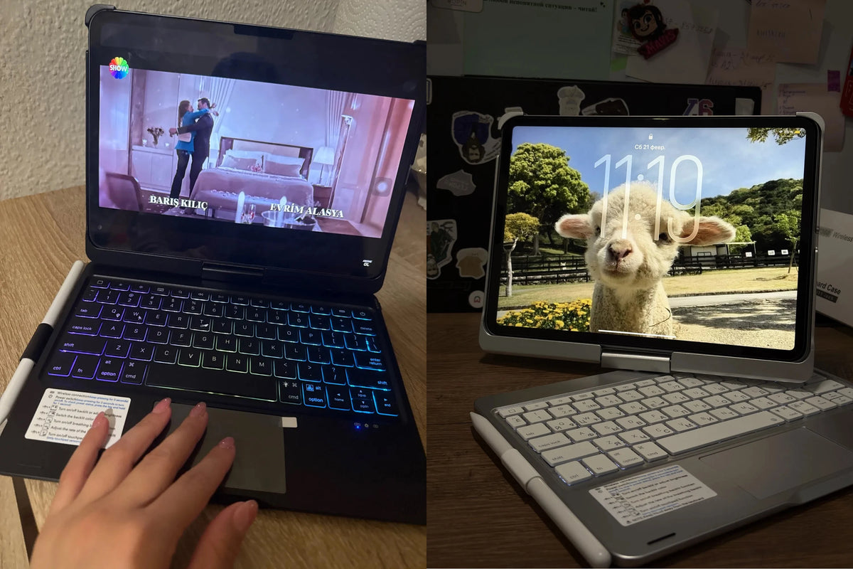 360° Rotating iPad Keyboard Case with Touchpad