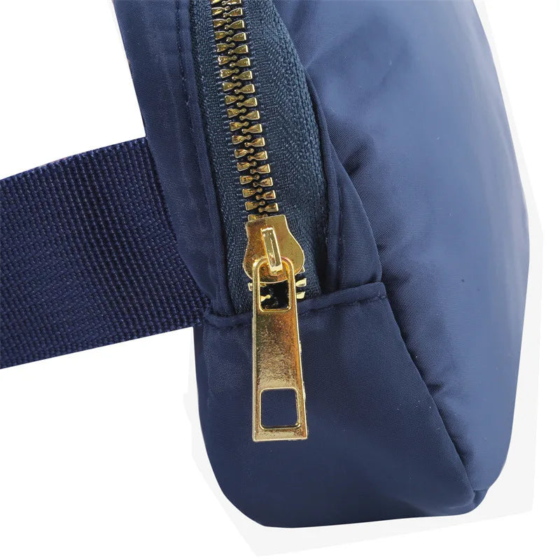 Versatile Nylon Waist Pack with Zippered Pockets