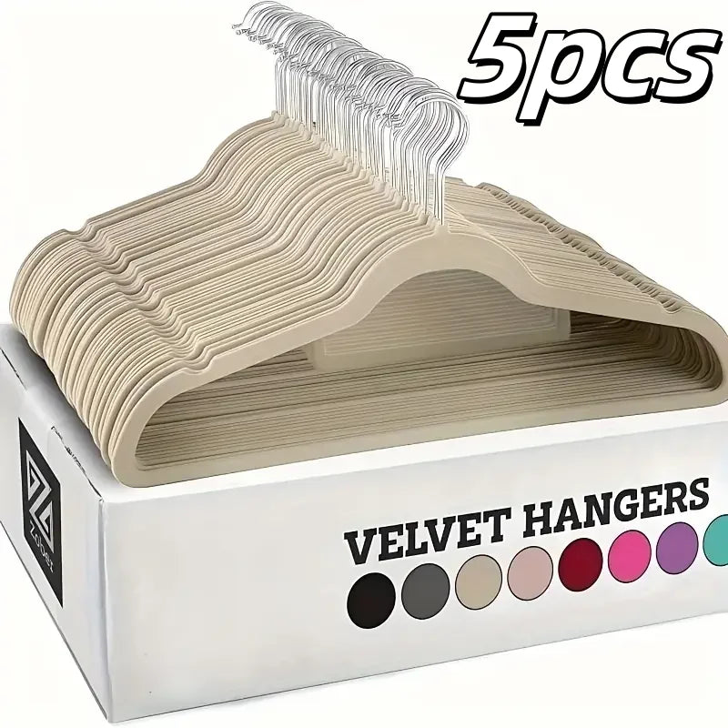 Stainless Steel Non-Slip Hangers for Wet & Dry Clothes (Set of 5)