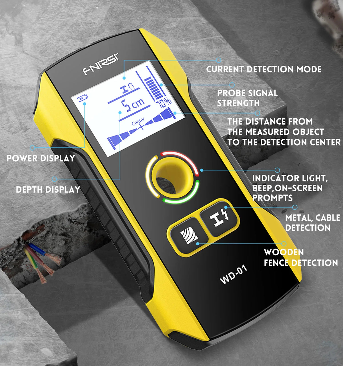 Multifunctional Wall Scanner with LCD Display