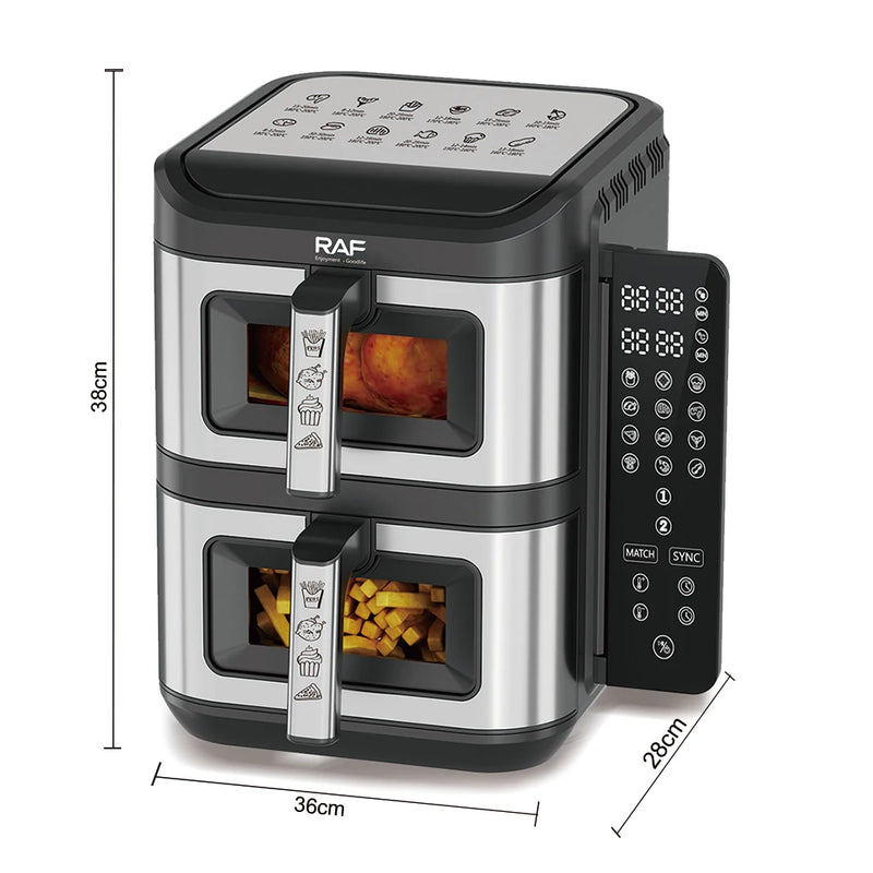 Dual Basket Air Fryer with Independent Controls