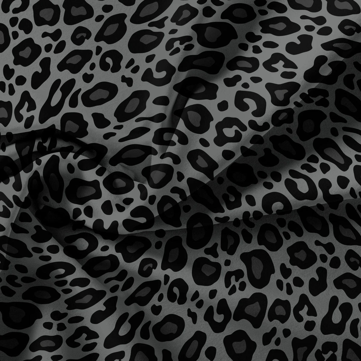 Dark Leopard Print Duvet Cover Set with Two Pillowcases