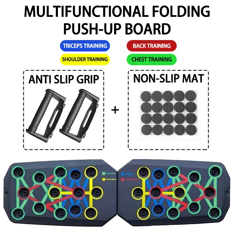 Foldable Push-Up Board with Padded Handles