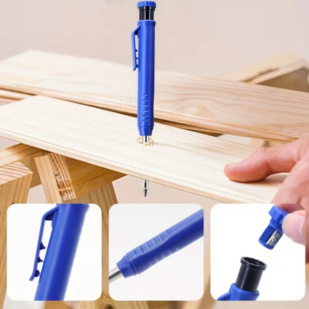 Precision Carpenter's Mechanical Pencil with Integrated Sharpener