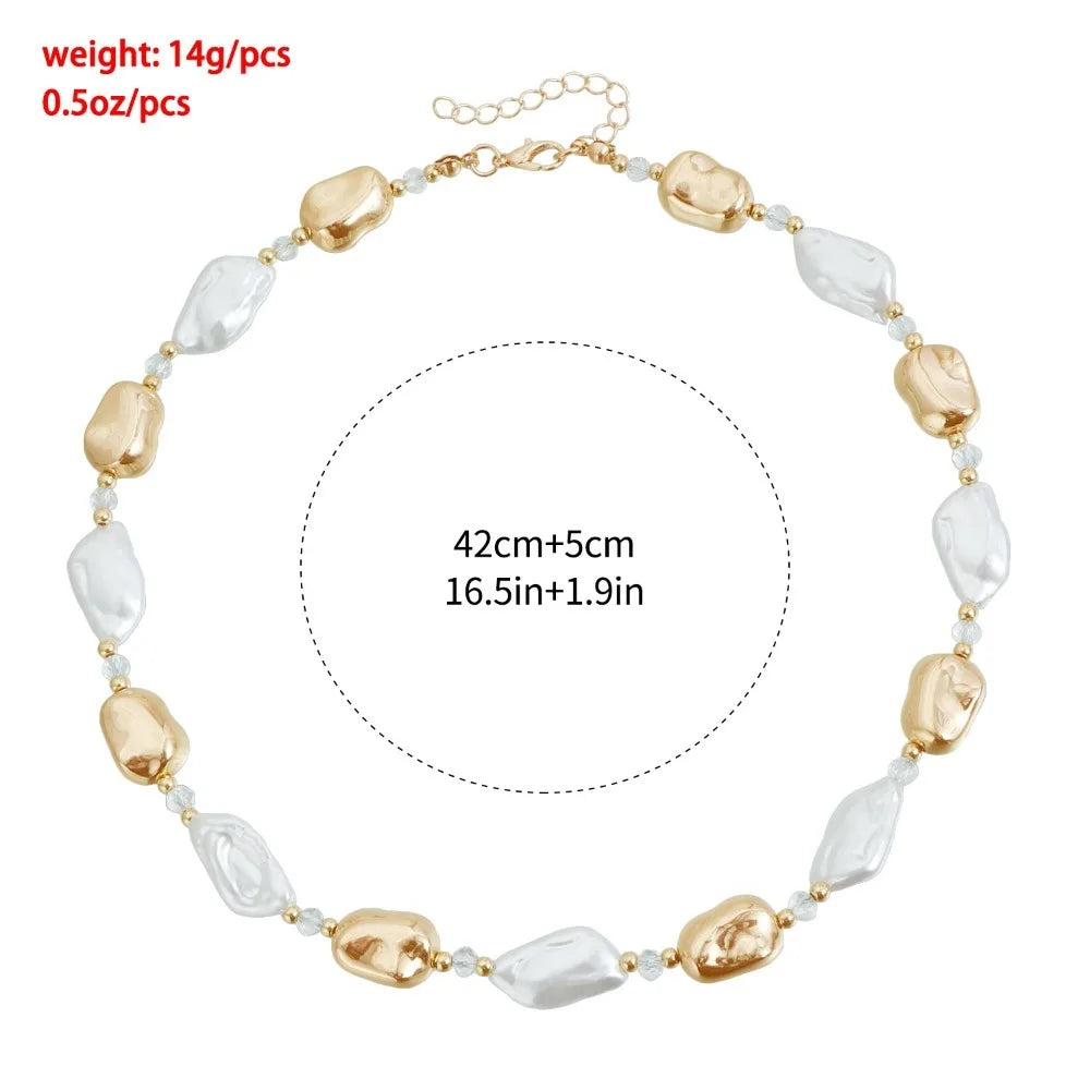 Barocke Perlen-Choker-Kette Set
