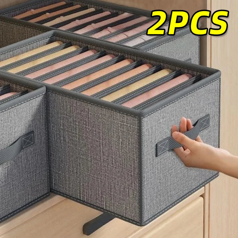 Klappbarer Stoff-Kleiderschrank-Organizer mit Griffen