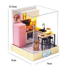 DIY Wooden Dollhouse Miniature Coffee Shop Model Kit
