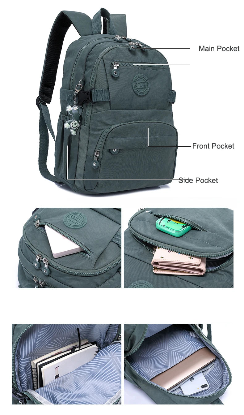 Water-Resistant Travel Backpack with Laptop Compartment