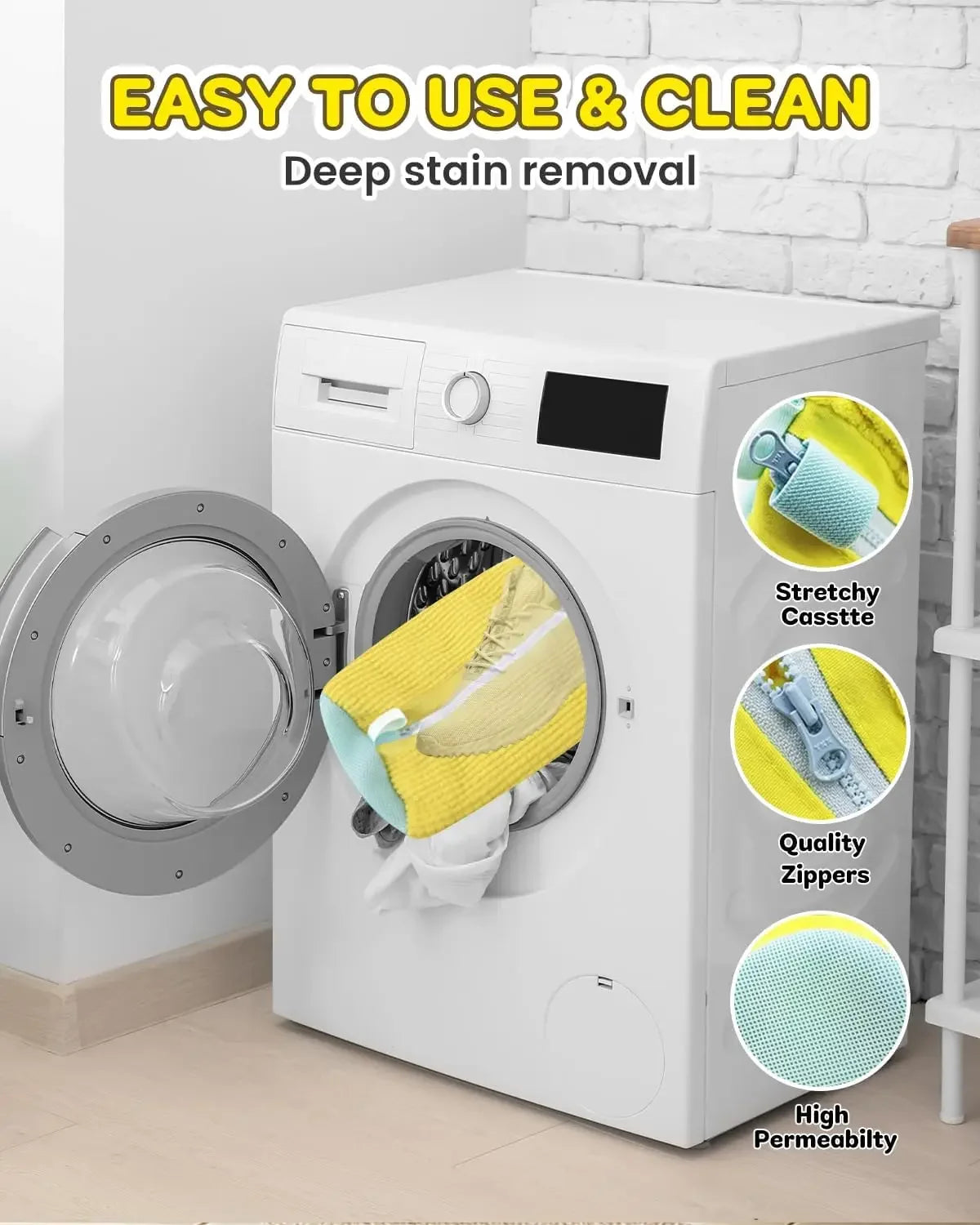 Shoe Laundry Bag with Soft Inner Lining for Sneakers