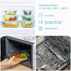 8-Piece Borosilicate Glass Food Storage Set with Leak-Proof Lids
