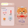 An orange cartoon fox basketball hoop with nets, a pump, and a hook accessories list.