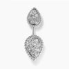 Detachable Double-Eye Gold Plated Stud Earrings