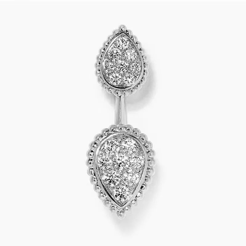 Detachable Double-Eye Gold Plated Stud Earrings