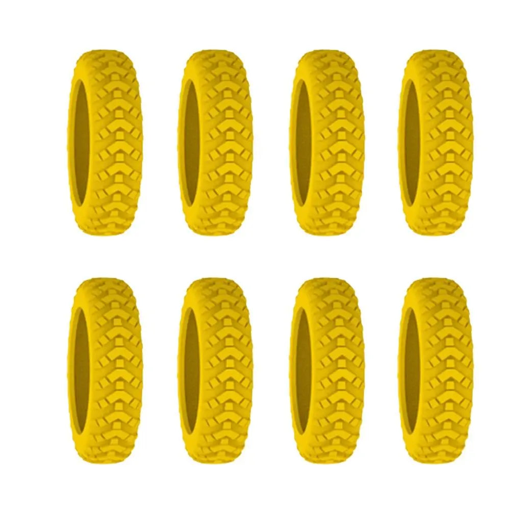 Silent Silicone Luggage Wheel Protectors (8-Pack)