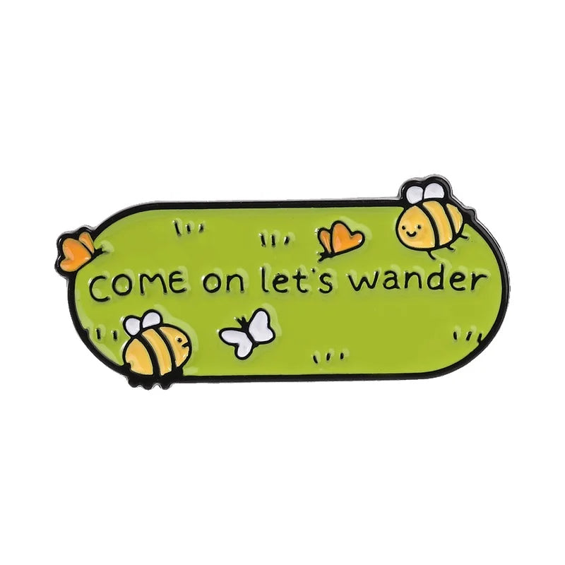 Leaving Reality Entering Fiction Enamel Pin
