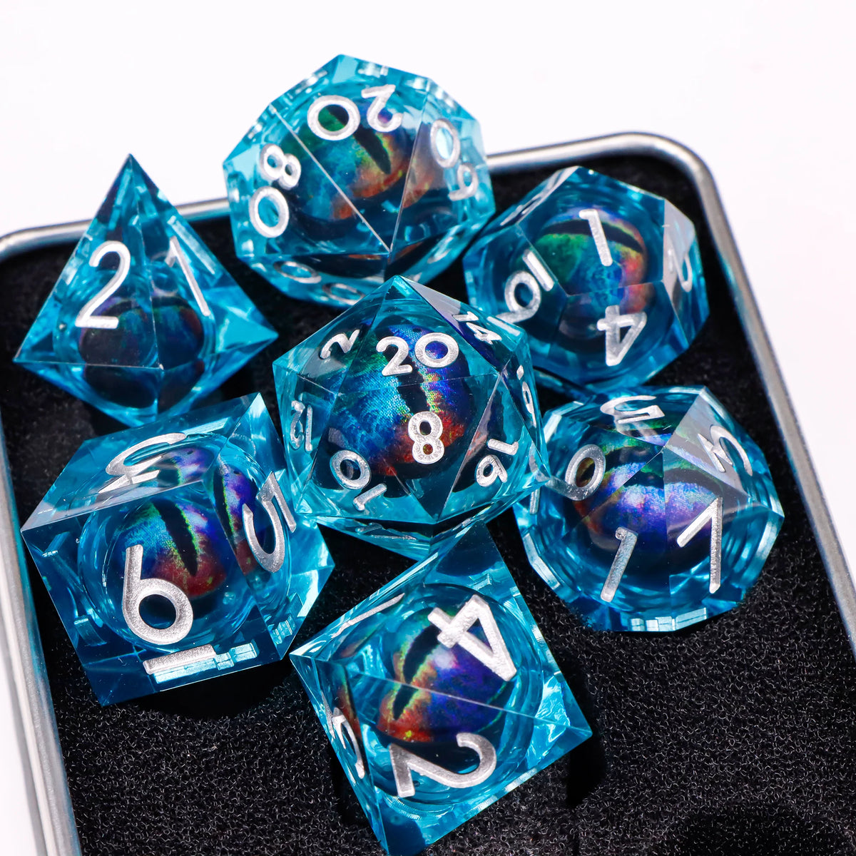 Beholder's Eye Sharp Edge Resin Dice Set for D&D