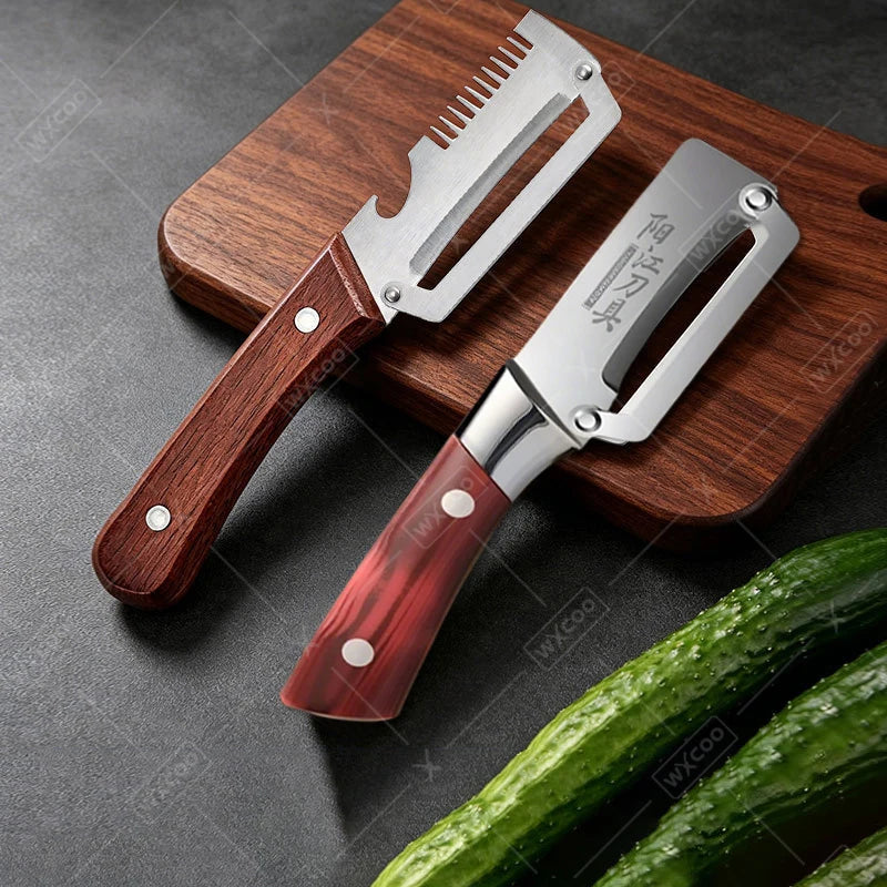 Wooden-Handle Multi-Function Kitchen Peeler