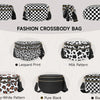 Women's Checkered Fanny Pack with Adjustable Crossbody Strap