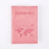 Cute Pink Leather Passport Holder with Card Slots