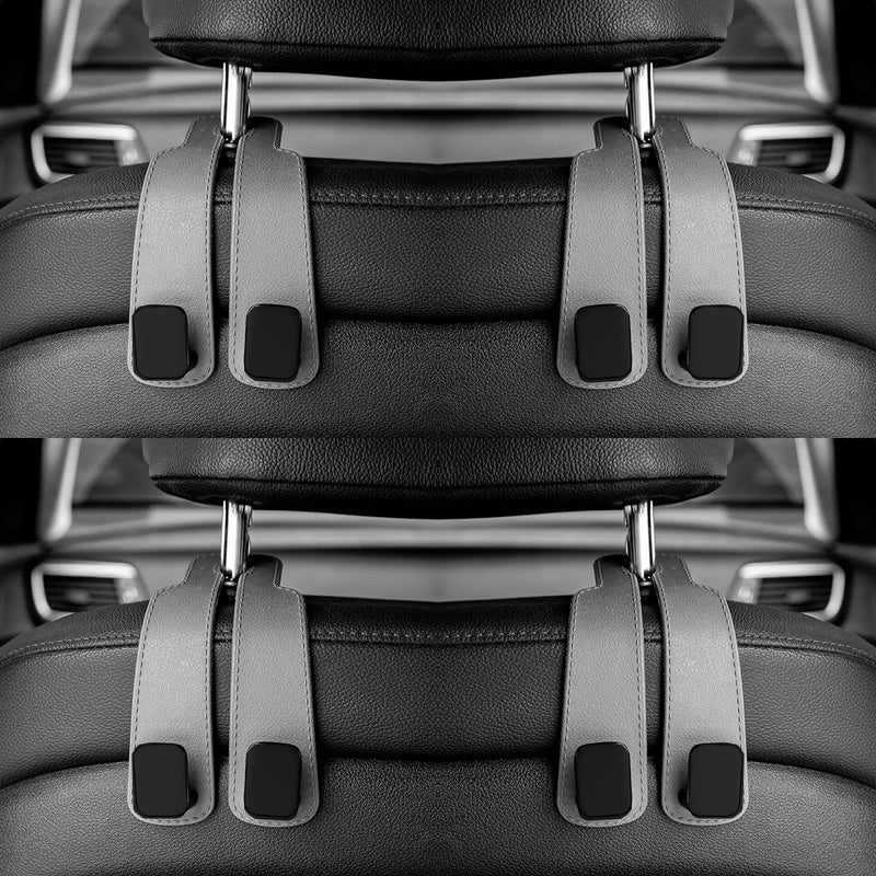 Car Headrest Hooks - Set of 2 Seat Back Organizers