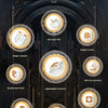 A promotional image for the MoYu RS3M V5 speed cube showing various features and components.