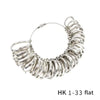 Silver metal ring sizing gauge with multi-size cones