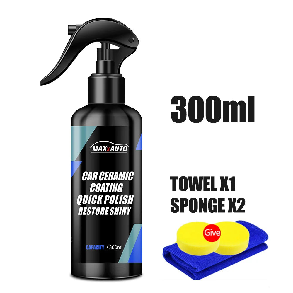 Schwarze Flasche Keramikversiegelungsspray für Autos mit Pumpdispenser und Zubehör