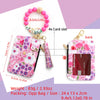 Floral Print PU Leather Wristlet Wallet with Card Holder
