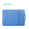Light blue waterproof laptop sleeve with a handle for notebooks
