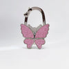 Silver foldable butterfly shaped hook for handbags