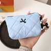 Quilted Bow Makeup Bag