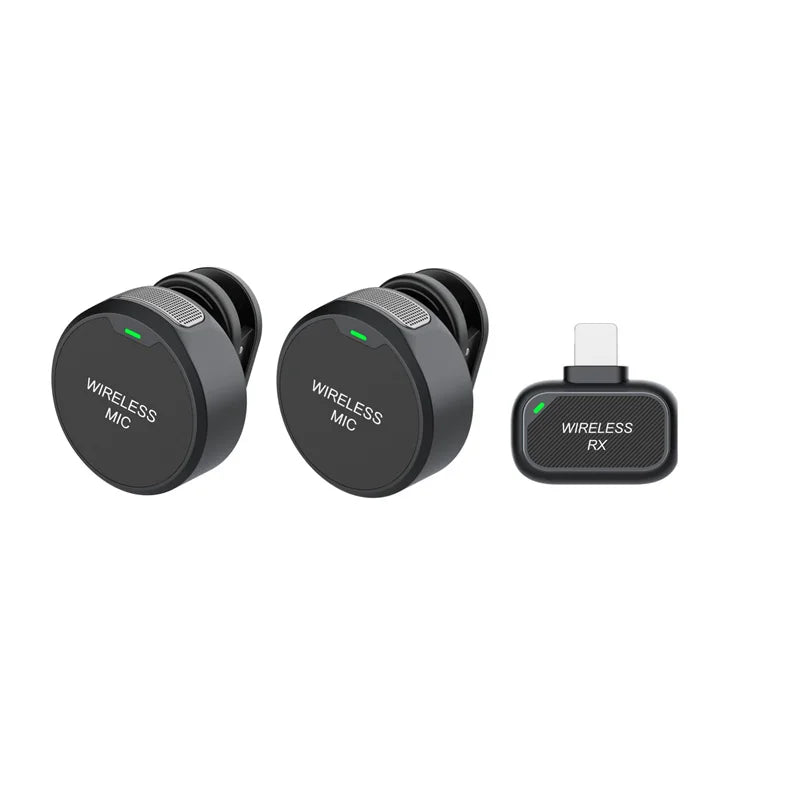 2.4 GHz Wireless Lavalier Microphone System for iPhone and Android