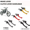 Set of brake and clutch levers for a Sur-Ron Ultra Bee motorcycle, featuring aluminum components in various colors.