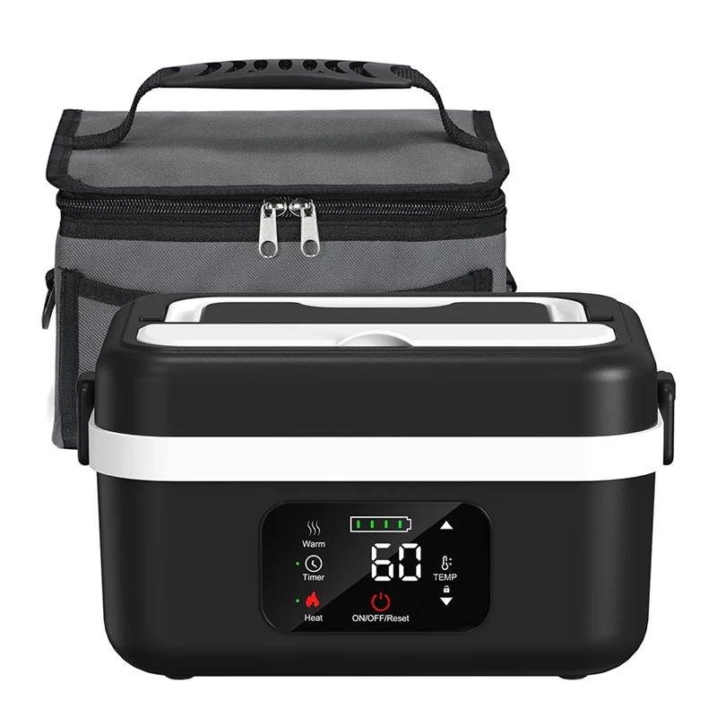 Cordless Heated Lunch Box with Rechargeable Battery