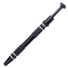 A black 4-prong precision pick-up claw tool for jewelry making with textured grip.