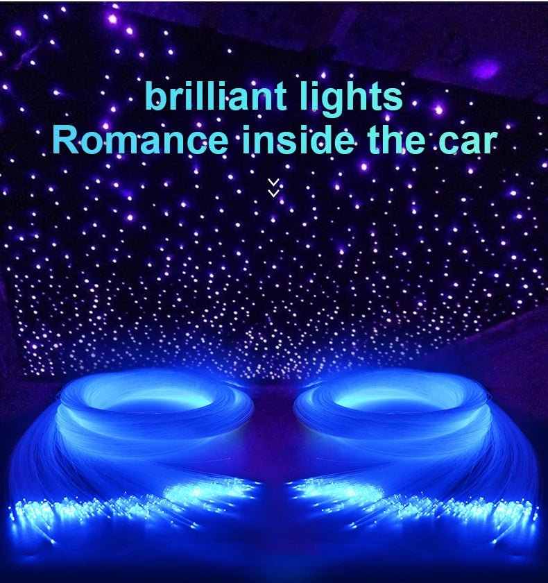 16W Starry Sky Fiber Optic Car Ceiling Light with Music Sync