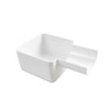 White washing machine drain funnel and overflow guard with drip pan