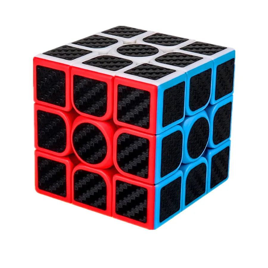 A black and red MoYu MeiLong 3x3x3 stickerless speed cube viewed from above.
