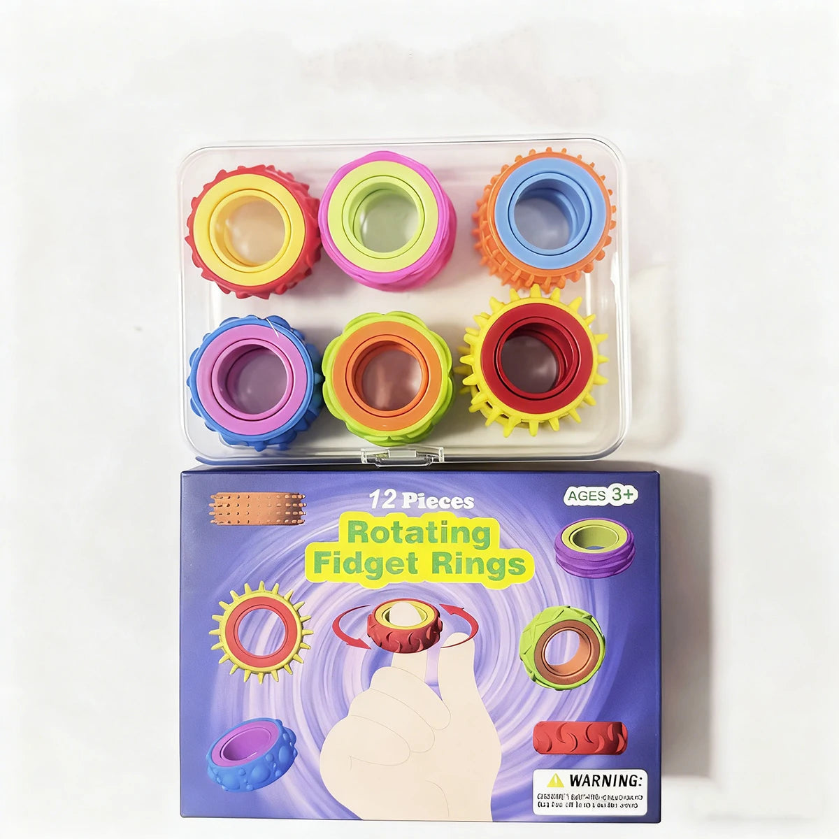 Spinning Sensory Ring Fidget Toy for Kids and Adults