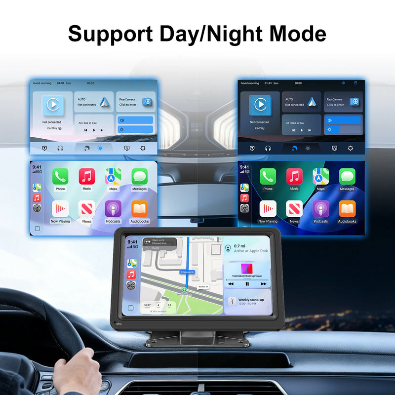 7-Inch Wireless CarPlay & Android Auto Touchscreen Head Unit
